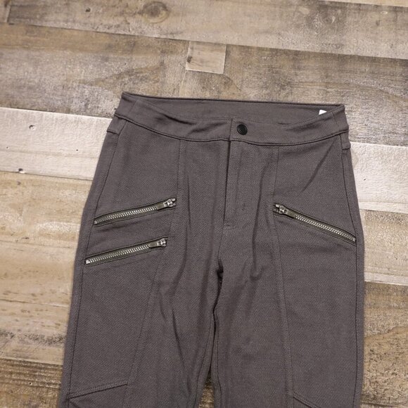 Athleta ponte twill moto leggings women's 0 gray - Picture 2 of 13